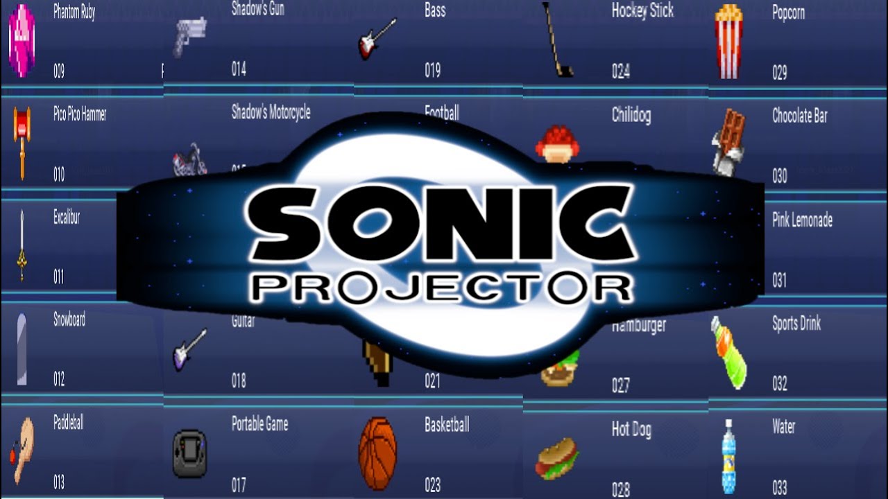 [UPDATE] Sonic Projector RP All Available Items Locations YouTube