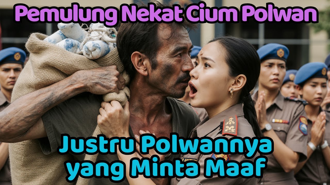 Pemulung Berani Cium Polwan, Shock! Malah Polwan Minta Maaf Dulu.
