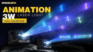 MOKA SFX New! 3w Full Color RGB Animation Laser Light Programmable Disco Laser DJ Light