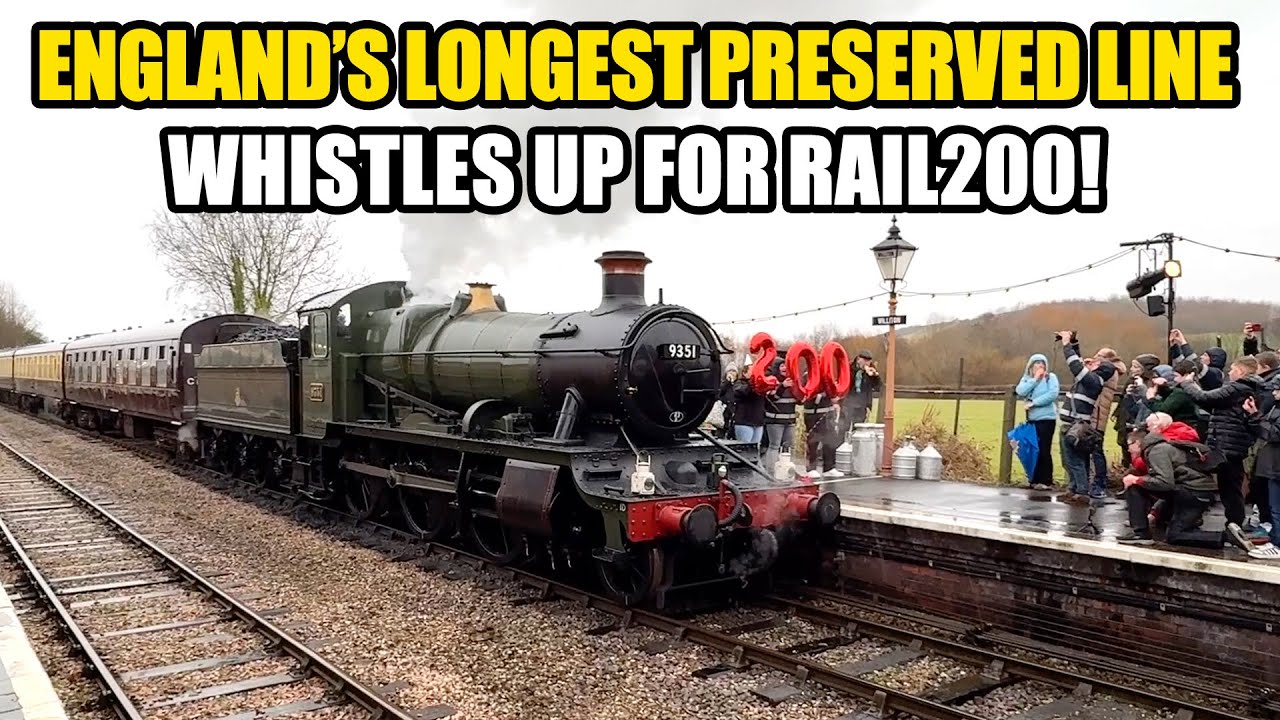 WEST SOMERSET RAILWAY whistles up for Rail200! WSR Mogul 9351 + 7828 ODNEY MANOR & D6566 at WILLITON