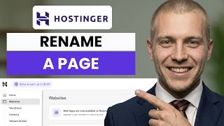 How to Rename a Page in Hostinger Website Builder (Full Guide 2026)