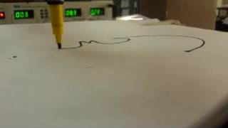 BATMAN logo sketch using X-Y plotter