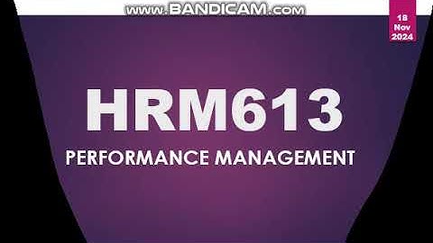 HRM613 Quiz Solved Performance Management by Online Virtual University