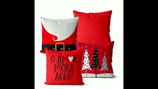 Kit 4 Capas De Almofadas Para O Natal 45x45 - Diversas Estampas de Natal