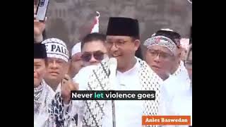 Anies Baswedan Mengajarkan Yel Yel Baru Di Aksi Bela Palestina 05 November 2023