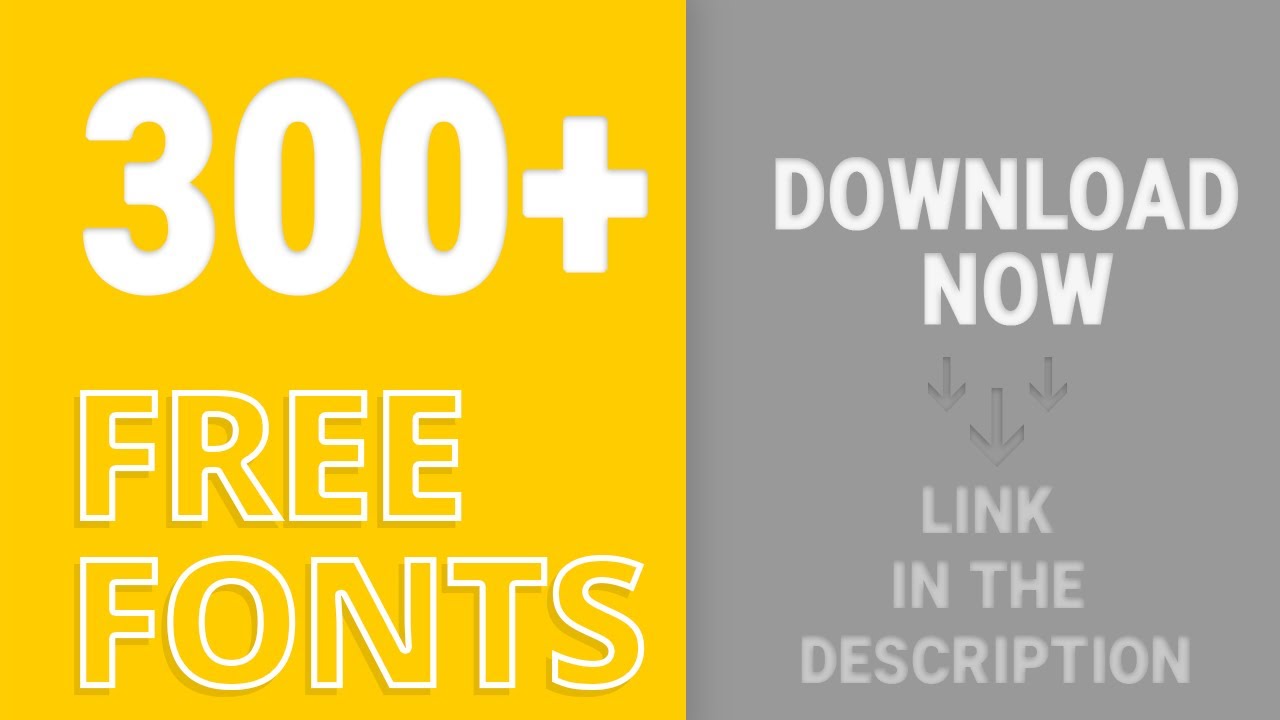 Download 300+ free fonts for personal and commercial use 