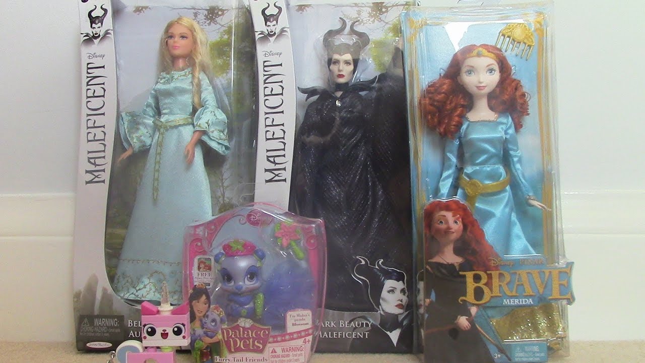 DISNEY Toy Review: Maleficent dolls, Palace pet Blossom, Princess Merida doll BONUS Unikitty keyring