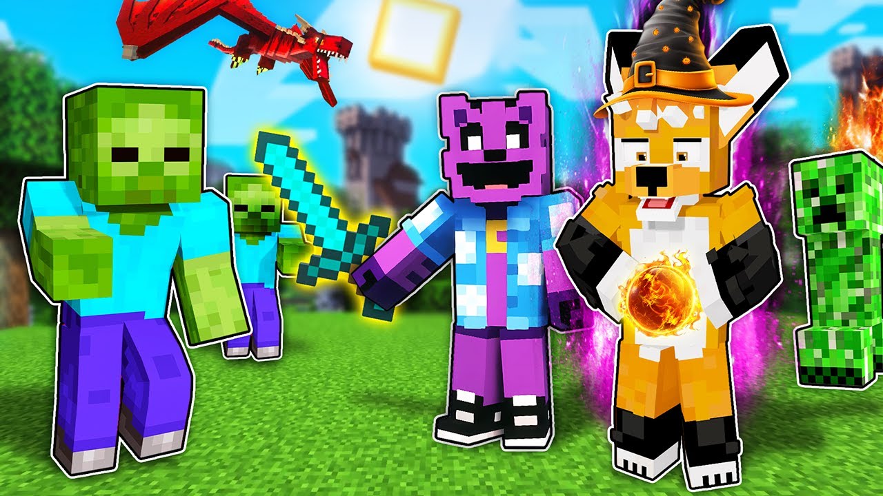 ZOSTAŁEM POTĘŻNYM CZARODZIEJEM W KRAINIE SMOKÓW w Minecraft!