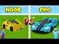 Minecraft Noob vs. Pro: Car Mod in Minecraft