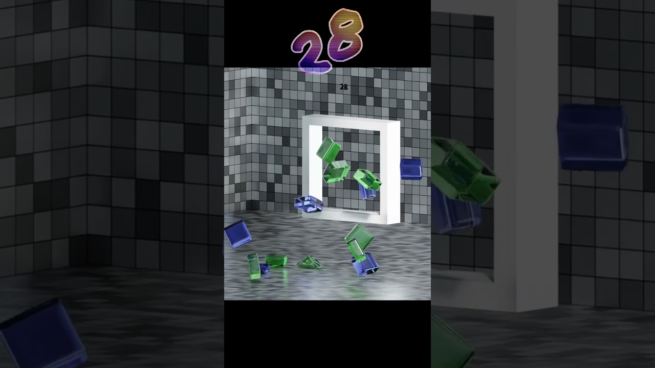 Only one type of block - Softbody Tetris with ㅁ Block 