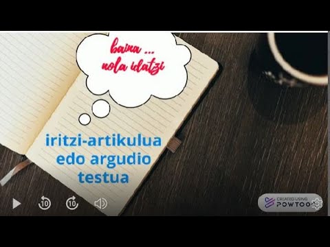 IRITZI-ARTIKULUA NOLA IDATZI