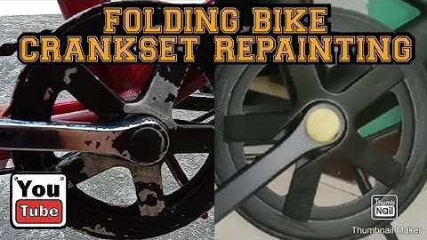 HOW TO REPAINT MTB USING SPRAY PAINTS | REPAINTING OF FOLDING BIKE CRANKSET