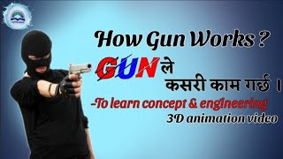 How the gun works animation video in Nepali / Gun ले कसरी काम गर्छ? working System Of the Gun