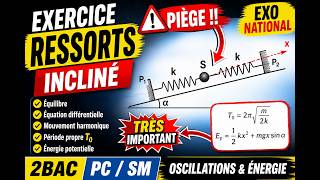 ⚠️ Exercice Ressorts Incliné (Piège National 😱) | Oscillations 2BAC PC SM