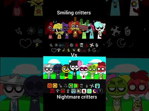 Scary Smiling Critters Vs Nightmare Critters Sprunki Smilingcritters 