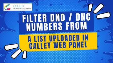 How do we remove DND number from a calling list already uploaded in Calley Web Panel?