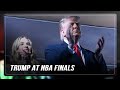 Trump salutes during anthem ahead of NBA finals Game 3