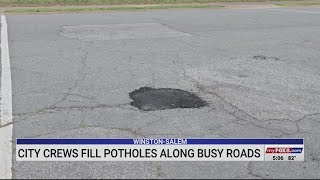 Winston-Salem crews fill potholes along busy roads