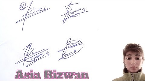 Asia Rizwan name signature in English style#name signature with arooj