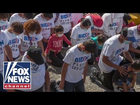 'The Five' torch Biden's border security as migrants sport shirts with his name.