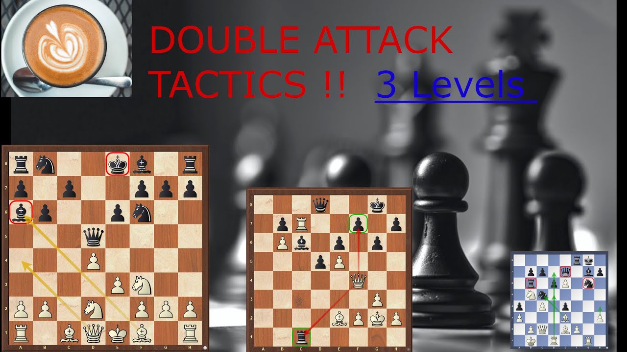Double Ranks Tactic Training Tactics | Double Attacks | 3 levels from Beginner to Advanced ...