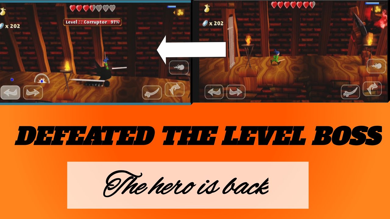 defeating the level boss swordigo YouTube