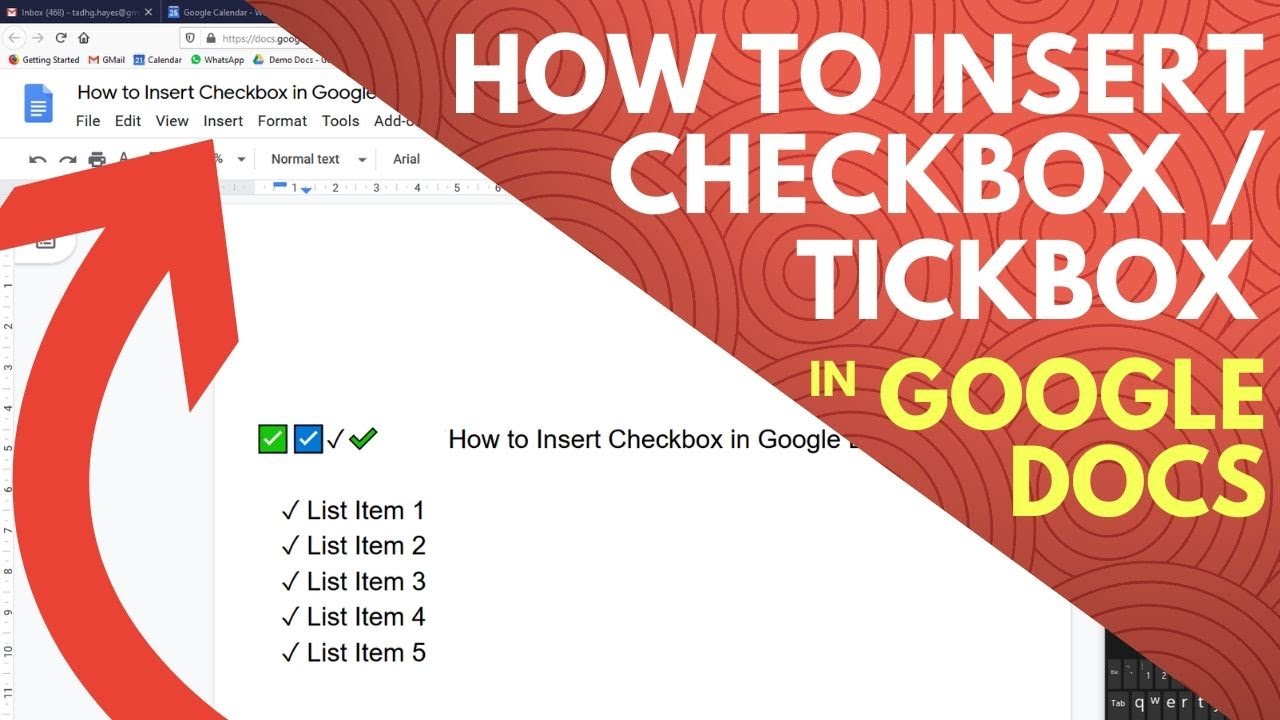 How to Insert a Checkbox in Google Docs - YouTube