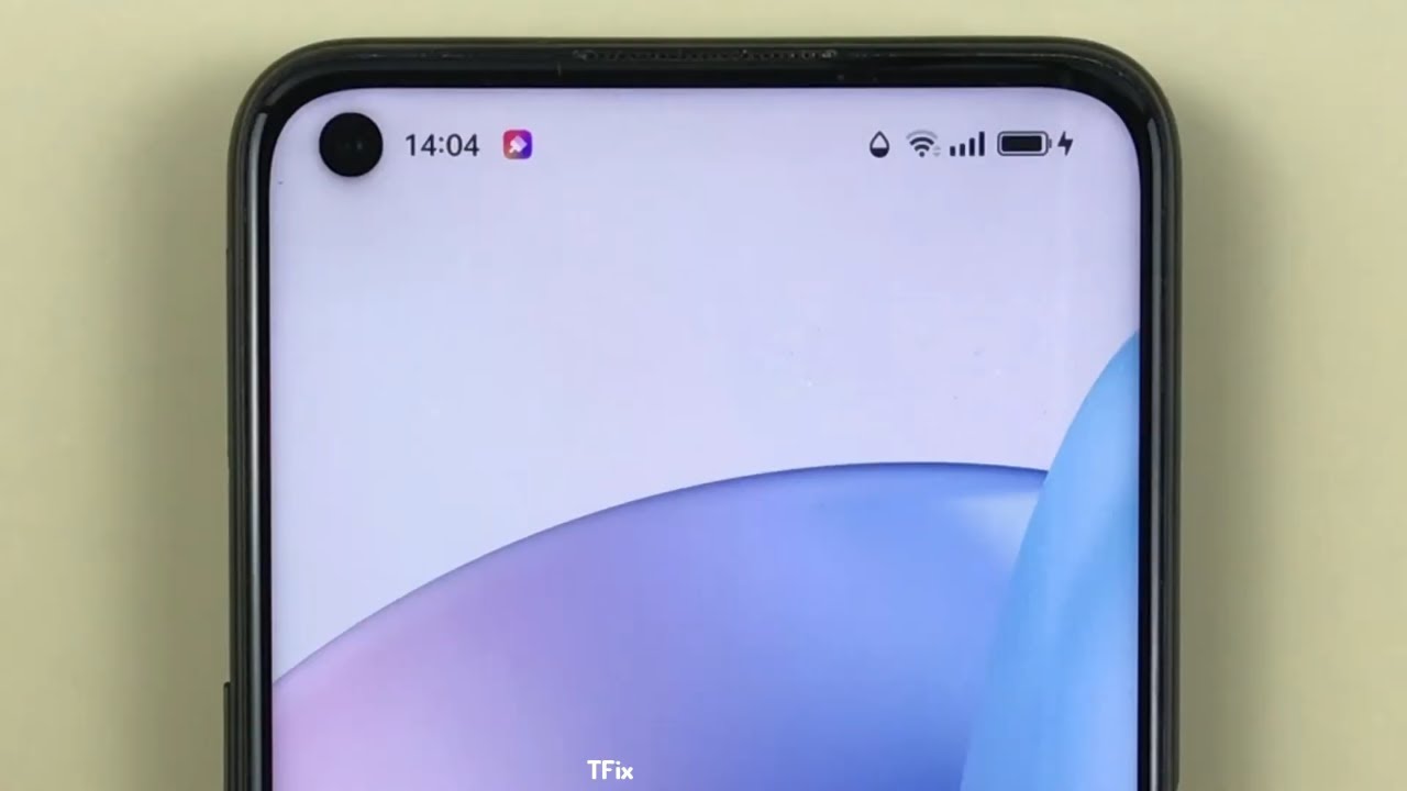 Save data, water drop icon on status bar on Realme 9i Android 12