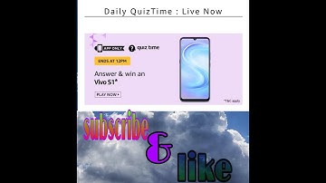 Amazon daily quiz / answer and win a vivo s1
