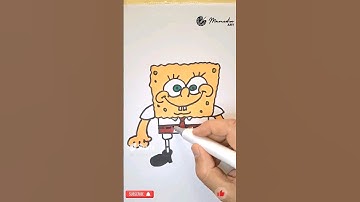 HOW TO DRAW SPONGEBOB/#shortsvideo #shortvideo #shortsviral #shortsyoutube #spongebob #mamedinart