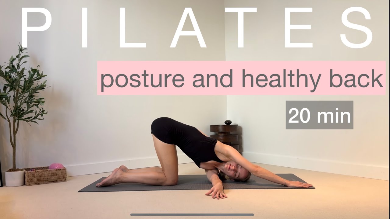 Pilates for posture and healthy back | 20 mins | no equipment 