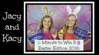 Minute to Win It Challenge ~ Easter Edition 2016 ~ Jacy and Kacy