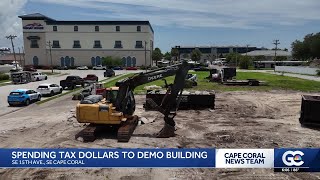 Why are taxes funding private demolitions in Cape Coral?