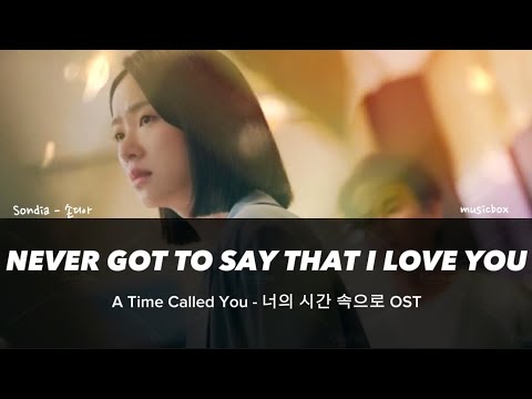 Never Got To Say That I Love You 사랑한다는 흔한 말 Sondia 손디아 A Time Called You 너의 시간 속으로 OST