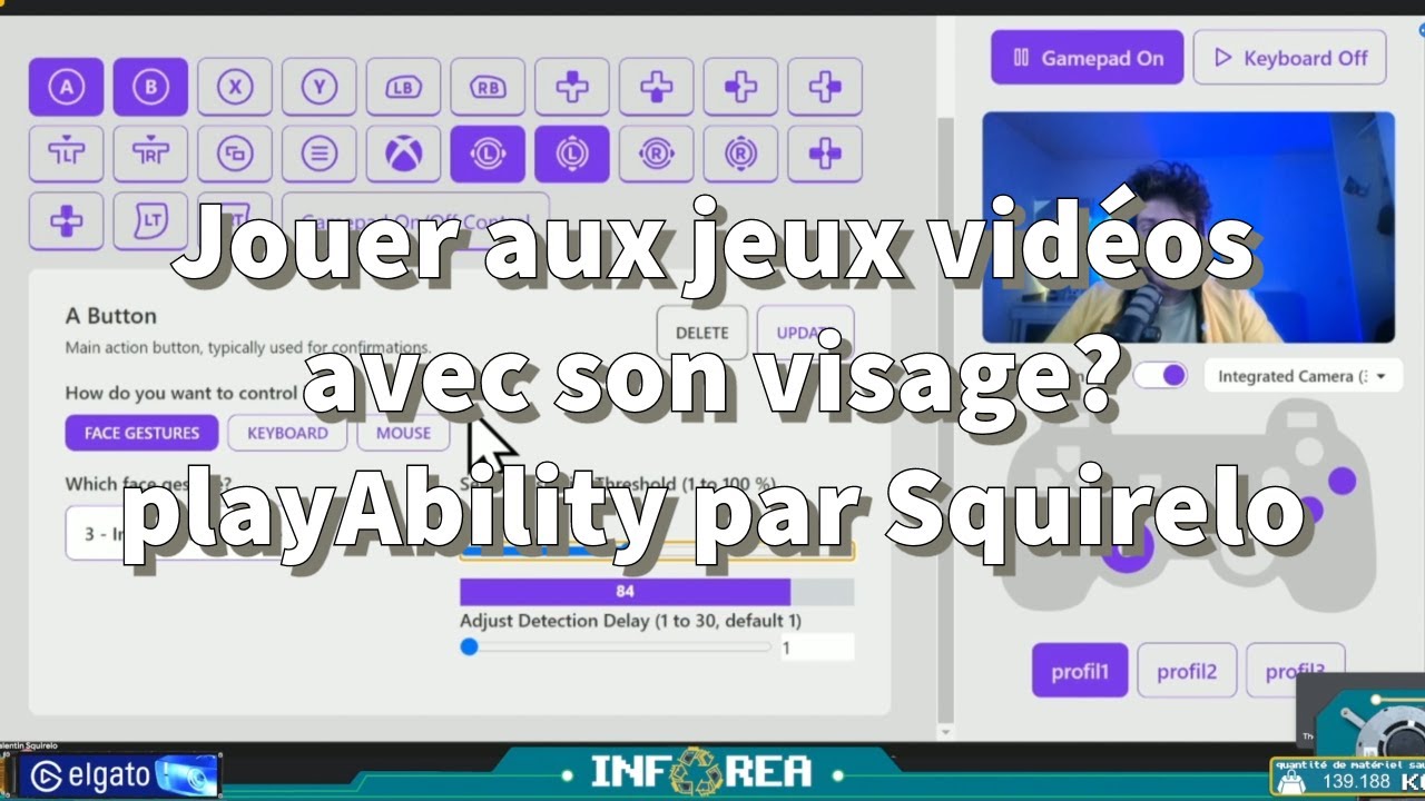 Jouer aux jeux vidéos avec son visage? Playability par Squirelo - YouTube