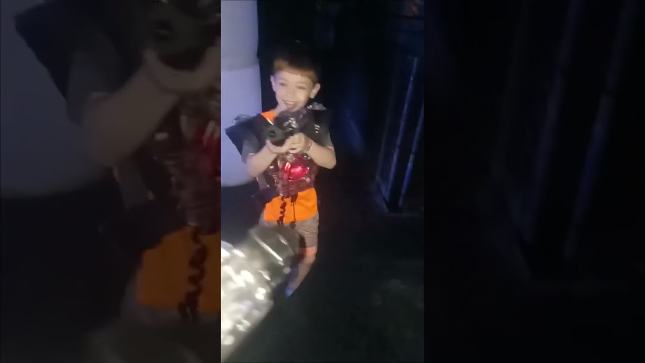 Child's Laser Tag Adventure in the Dark