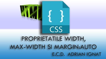 PROPRIETATILE WIDTH, MAX WIDTH SI MARGIN AUTO E.C.D. ADRIAN IGNAT