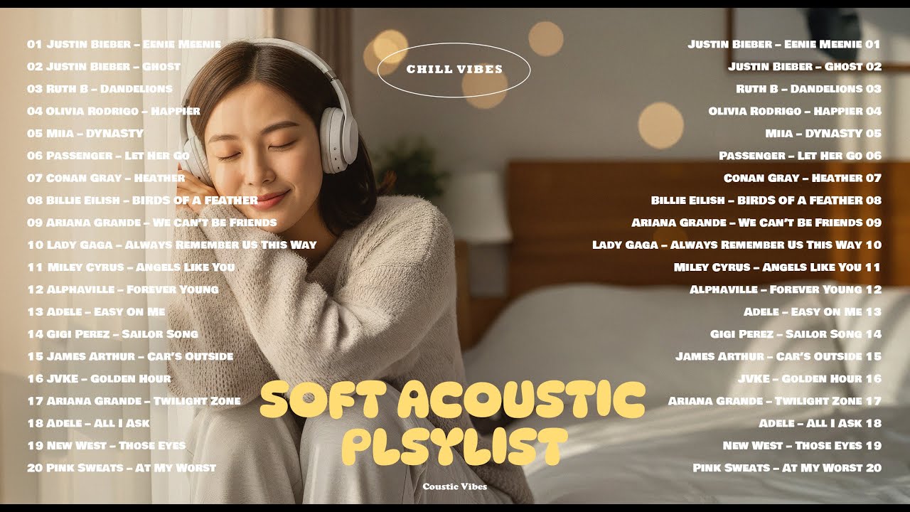 Soft Acoustic Playlist 2026 💗🎧| English Love Song | Viral TikTok Song 2026 ~ Justin Bieber, Adele