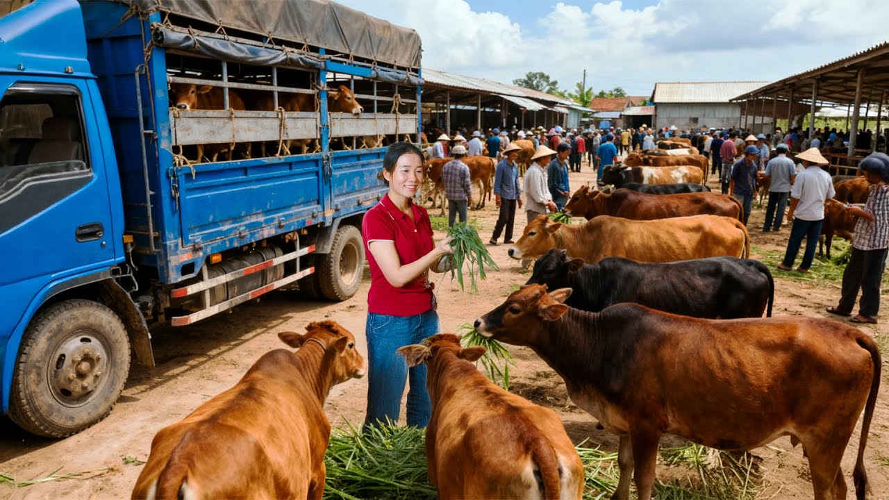 Buy Many Cows From Farmer, Use Truck To Transport Many Cows Go To Sell | Farm Farm TV