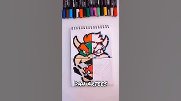 Drawing Bowser With Posca Markers in 4 different Styles pt. 3 💥 #shorts #art #bowser