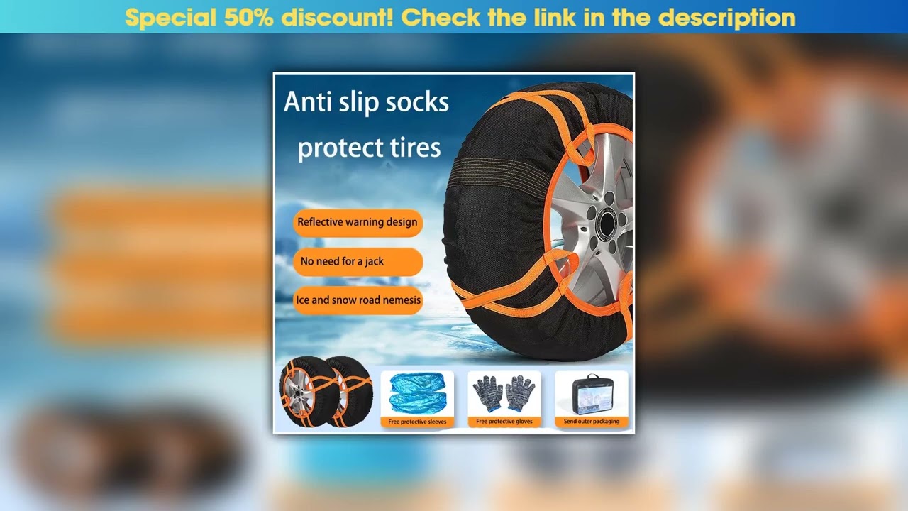 Unboxing 2PCS/Set Car Snow Chain for Car Tire Snow Sock Wheel Tyre Off-road Tires Winter Cars Wheel