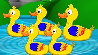 lima bebek kecil | lagu anak-anak | sajak bayi | Five Little Ducks | Rhymes For Kids | Baby Songs