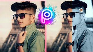 picsart cool editing /picsart sai one site colourful and second site black in white editing/ screenshot 4