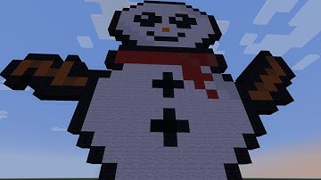 Snowman Pixel Art | Minecraft Tutorial