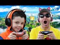 JOGUEI FORTNITE COM MEU PAI & FUI MUITO BEM!