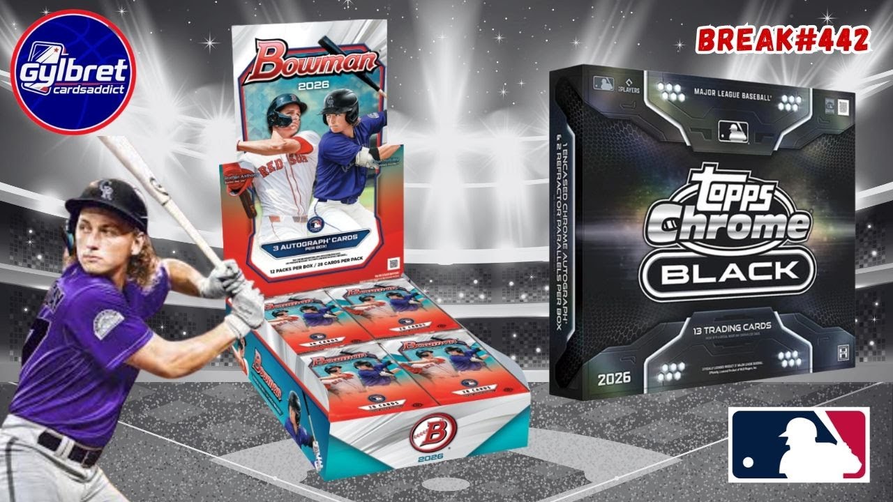 ⚾ Break MLB Topps : Bowman 2026 jumbo et Chrome black 26 (break#442)