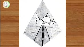 How To Draw Simple Scenery For Beginners Karakalem Manzara Resmi Çizimi Drawing Of Nature Easy