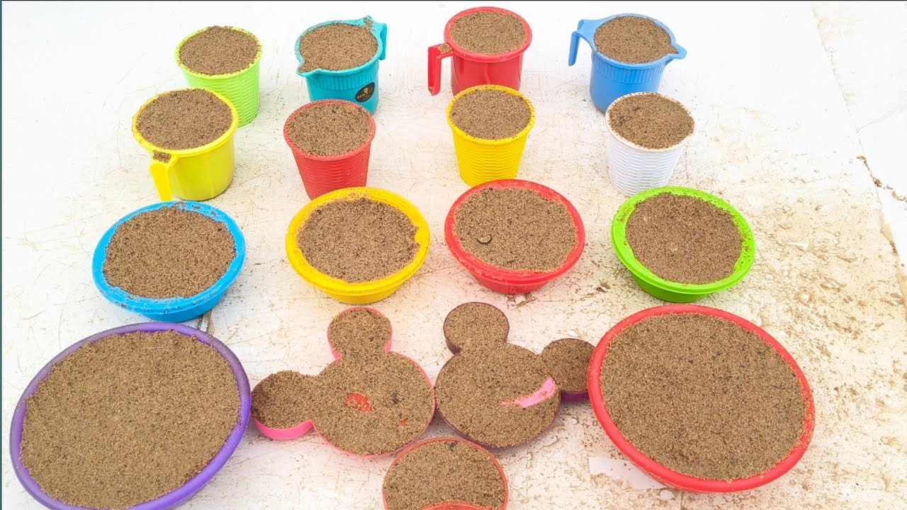 Amezing ASMR beautiful colours sand unboxing tube video, sand tubes cake clay