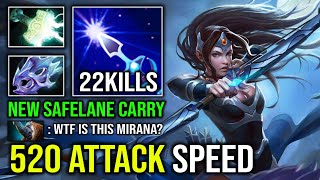 520 ATTACK SPEED Safelane Right Click Carry Mirana Unlimited Electro Hit Like a Truck Dota 2