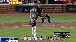 20140802MLB陳偉殷12勝 先發五連勝生涯最佳